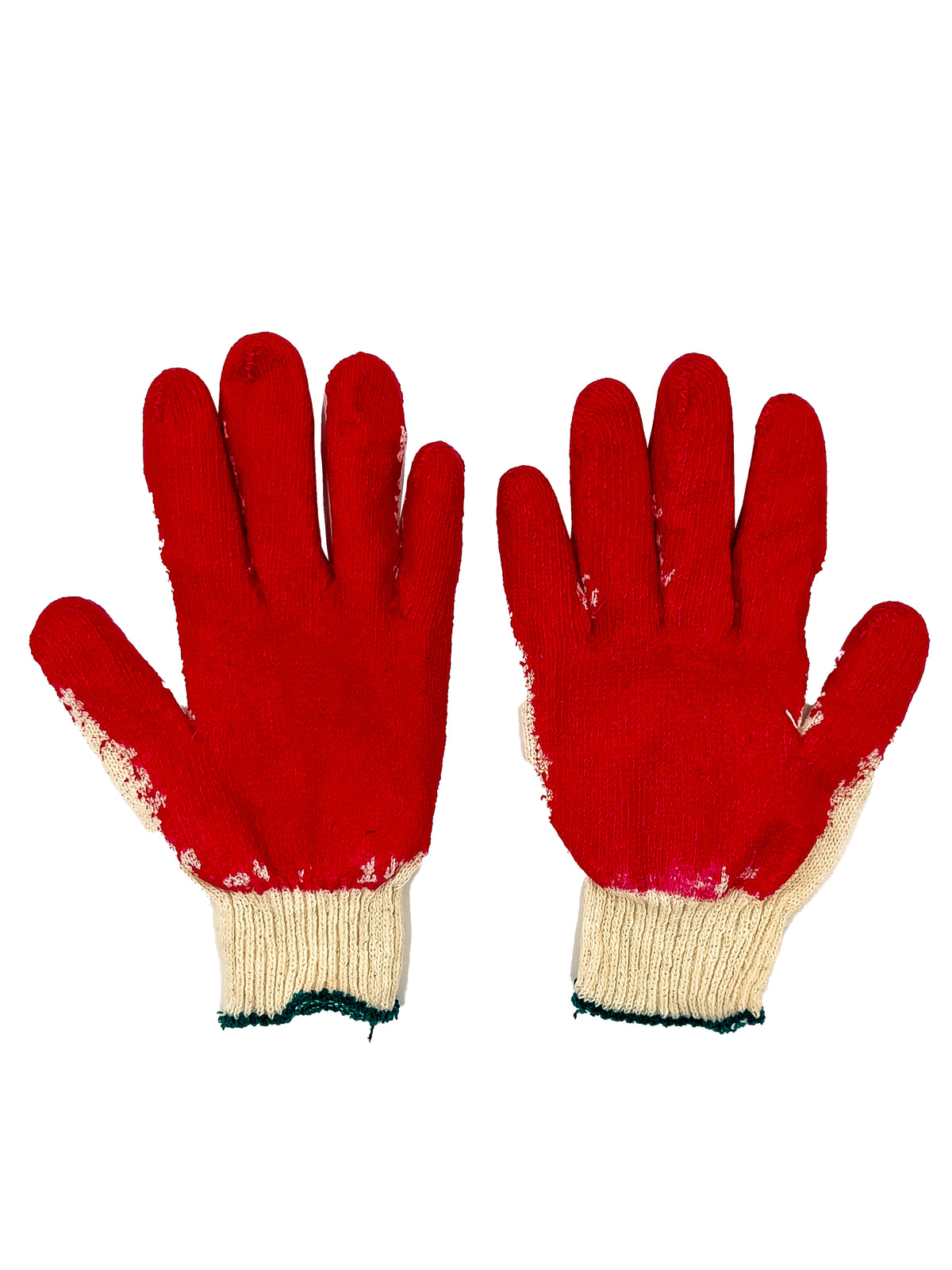 Rubber Coated Working Gloves Red, White/Red