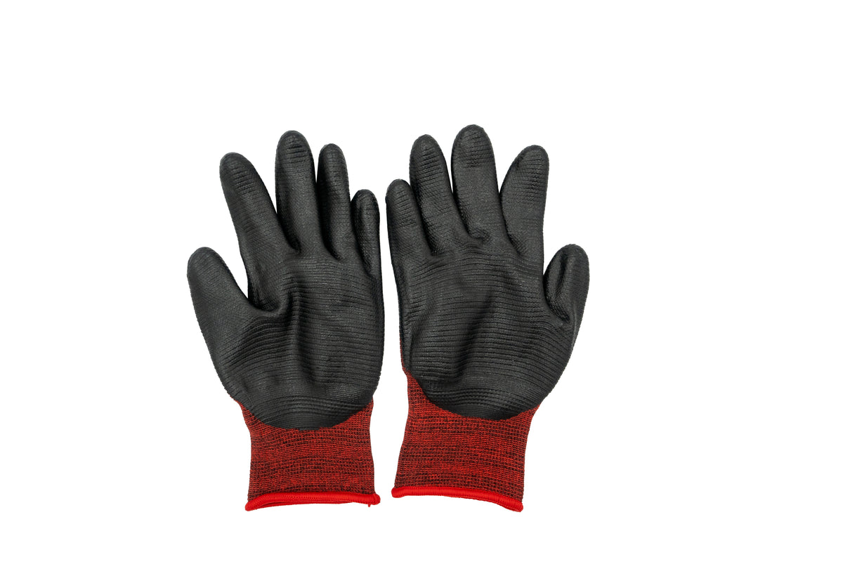 Small Size Rubber Coated Gloves Work Man U3 Red