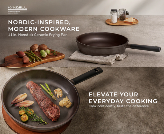 IH Kyndell Titanium Diamond Wok Pan 11" – 8-Layer Nonstick, Induction-Ready
