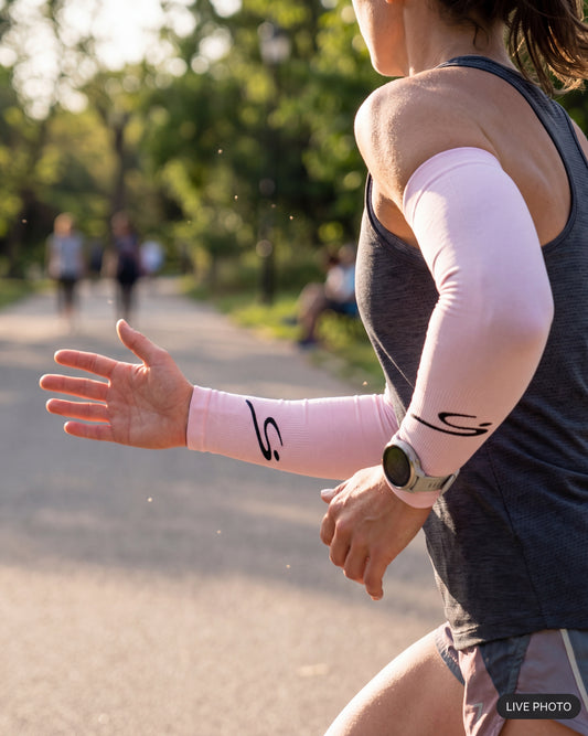 Sun Arm Sleeves Pink/Black