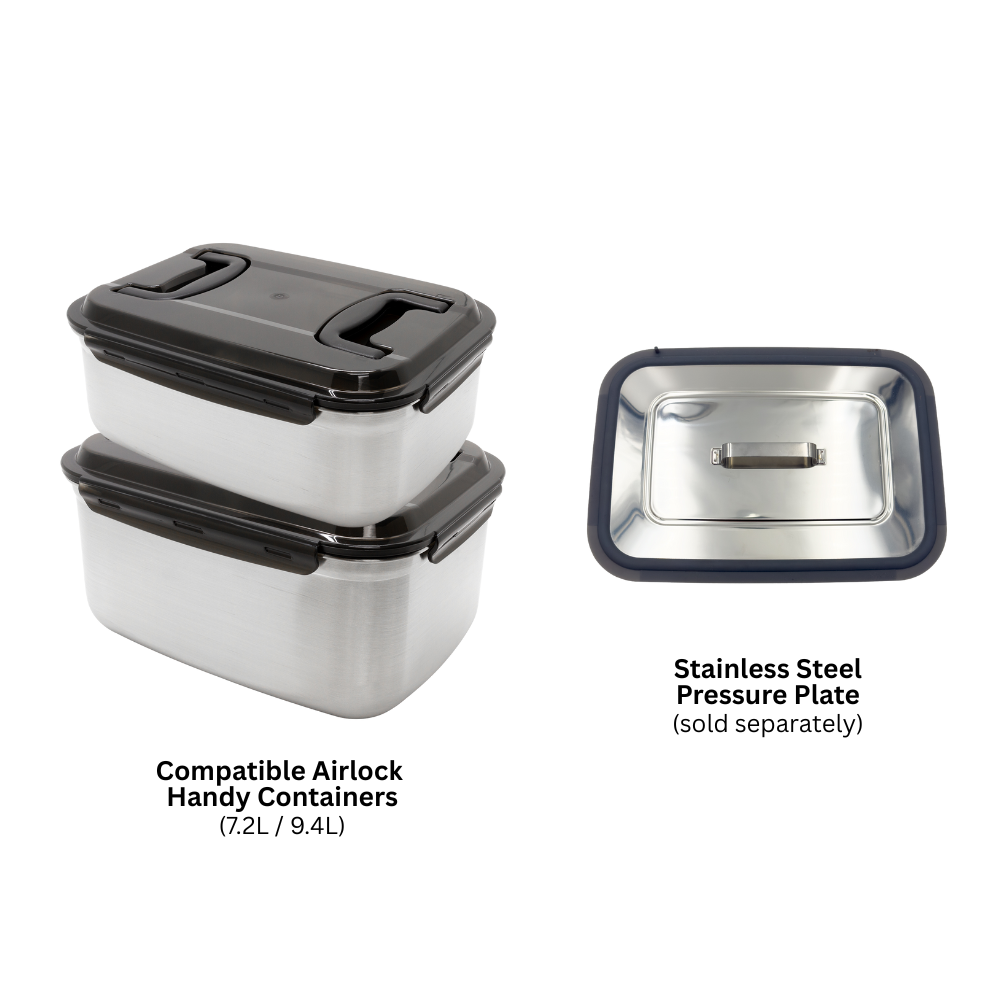 Stainless Steel Pressure Plate – For Airlock Handy Containers 7.2L & 9.4L