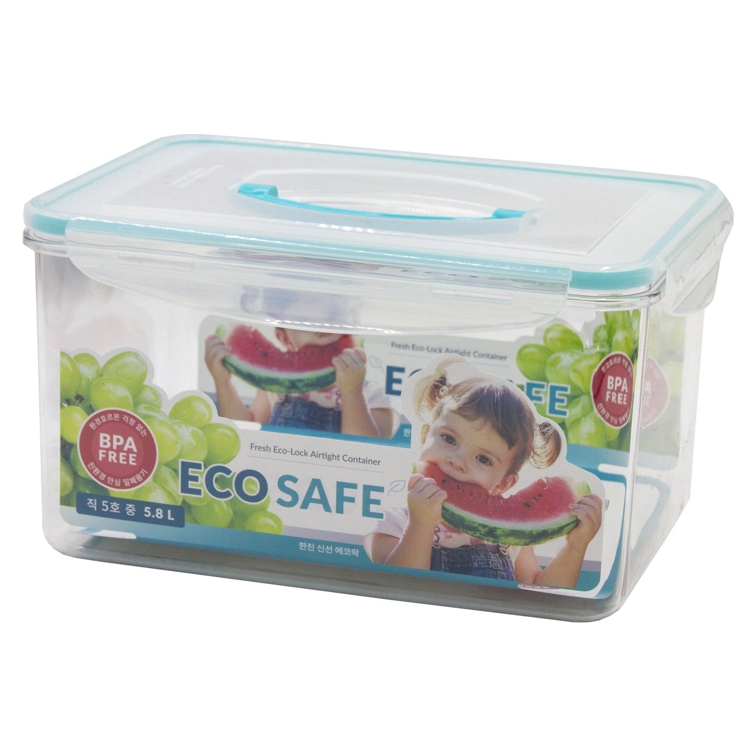 Fresh Eco-Lock Airtight Container 5.8L – BPA-Free with Single Handle