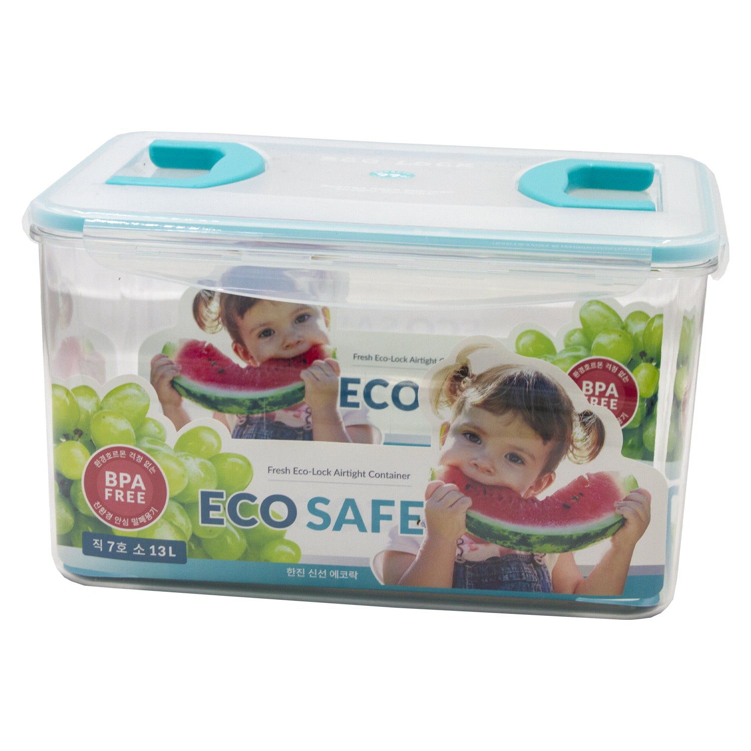 Fresh Eco-Lock Airtight Container 13L – BPA-Free with Double Handle Lid