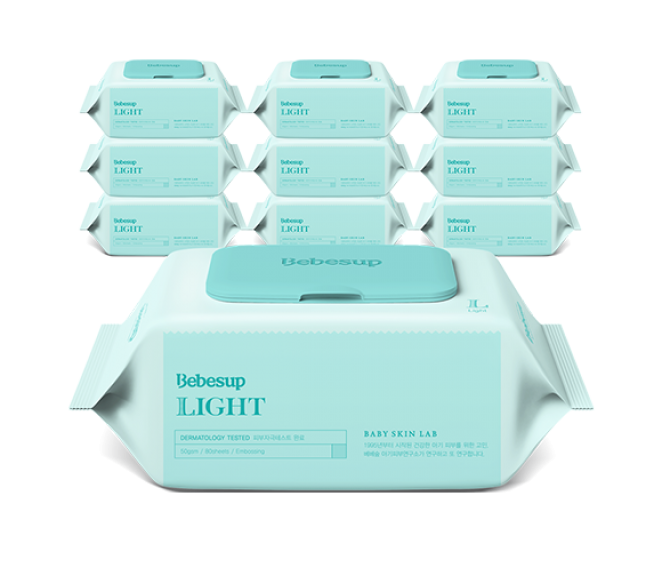Bebesup Light Baby Wipes 10PC/CS (HB621287)