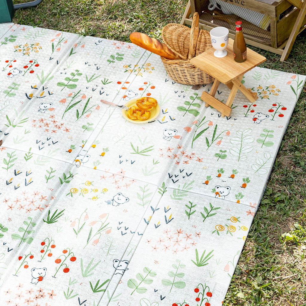 In & Out Portable Mat 71" x 79" Nature Coco – Large Cushioned Mat