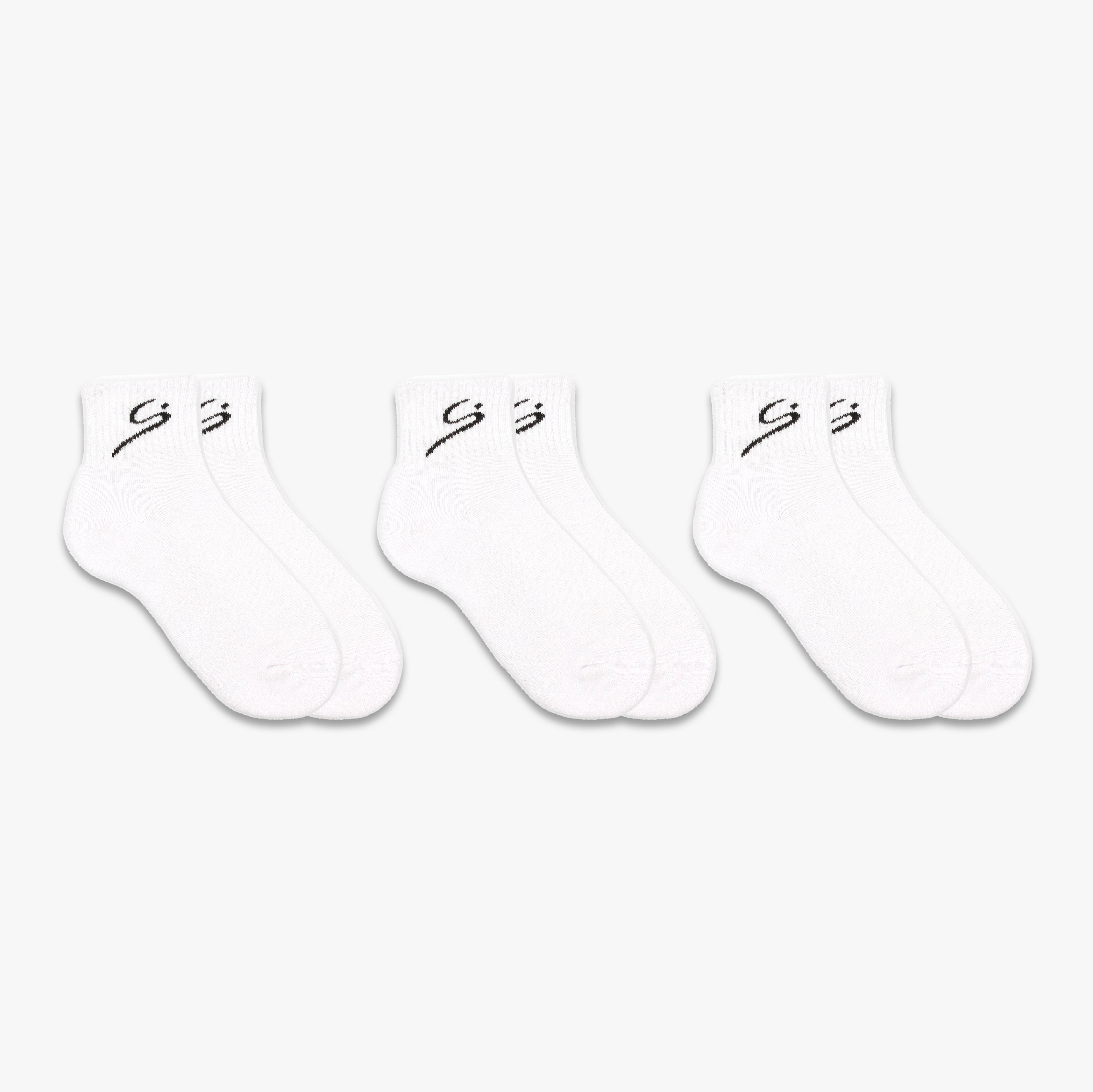 STORYi Unisex Sport Athletic Crew Socks – 3 Pairs (Fits Size 7-11, White) HO028516