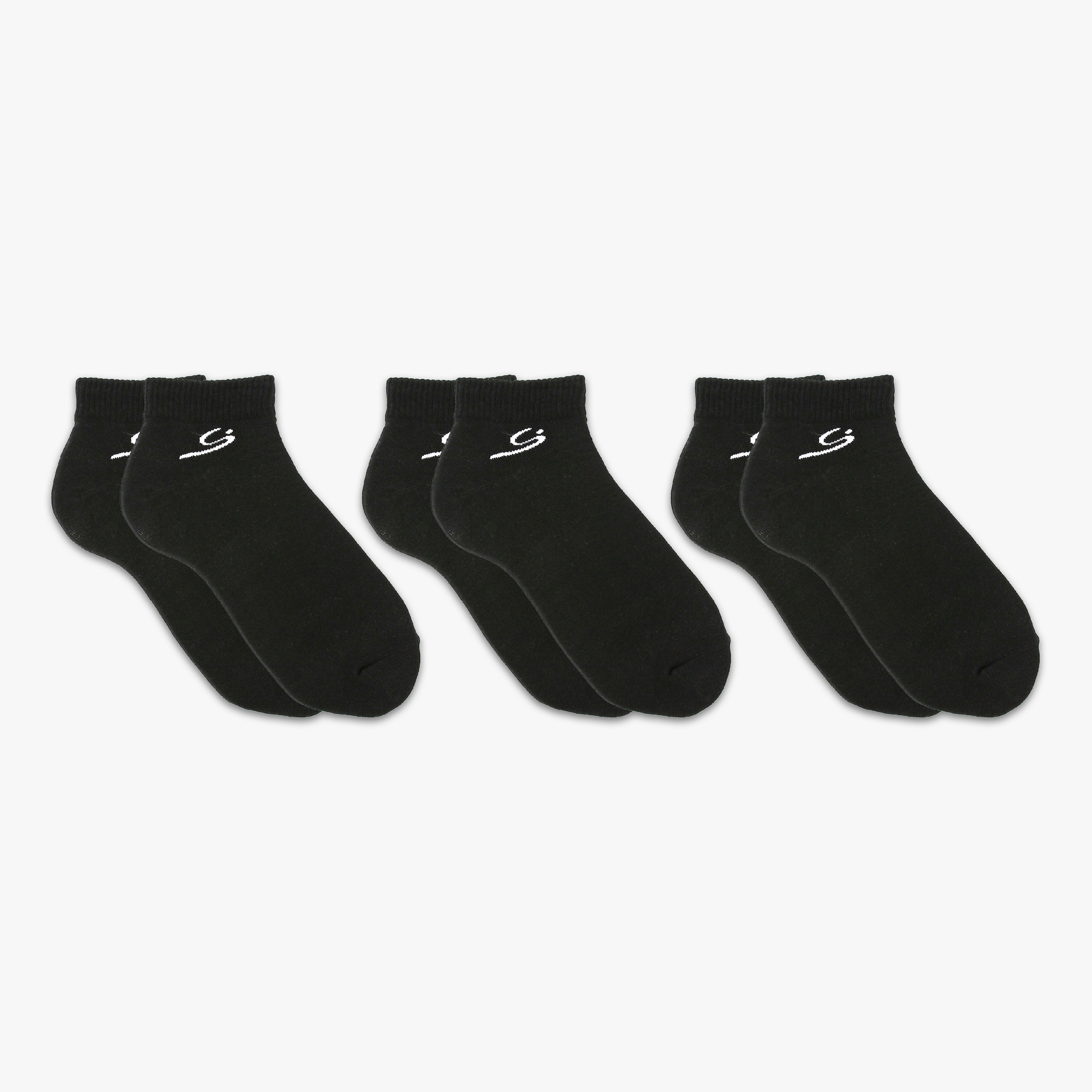 STORYi Men's Low Cut Ankle Socks – 3 Pairs (One Size Fits Most for Men, Black) HO028523