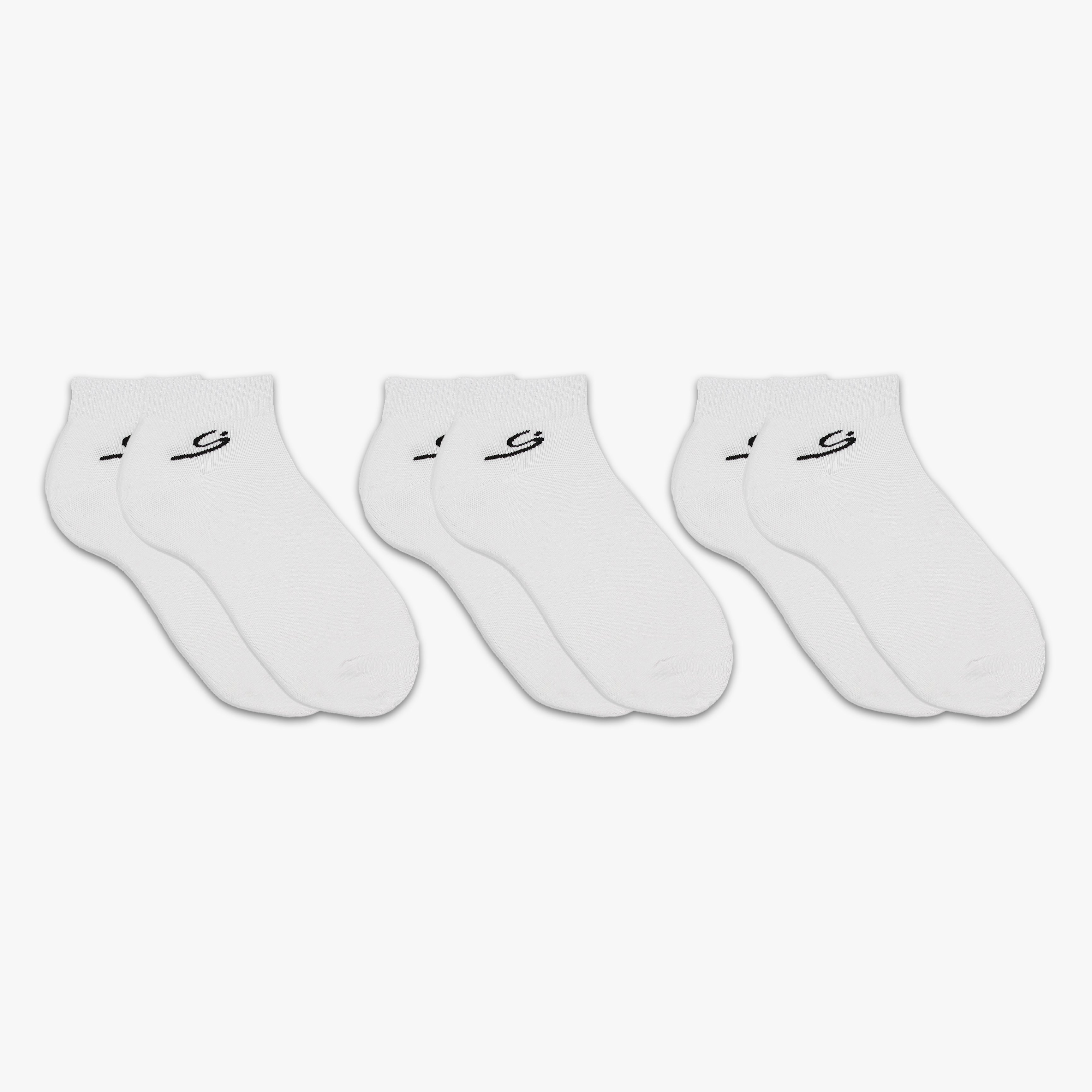 STORYi Men's Low Cut Ankle Socks – 3 Pairs (One Size Fits Most for Men, White) HO028523