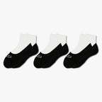 STORYi Unisex Everyday Ankle Socks – 3 Pairs (One Size Fits Most, Black) HO028554