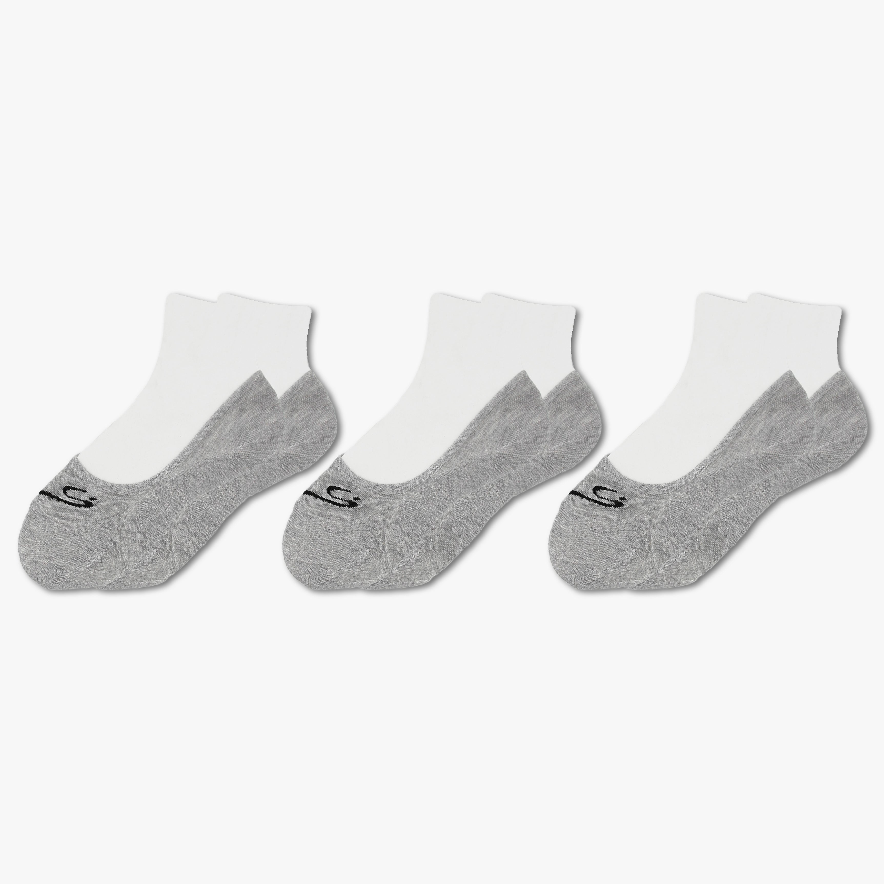 STORYi Unisex Everyday Ankle Socks – 3 Pairs (One Size Fits Most, Grey) HO028554
