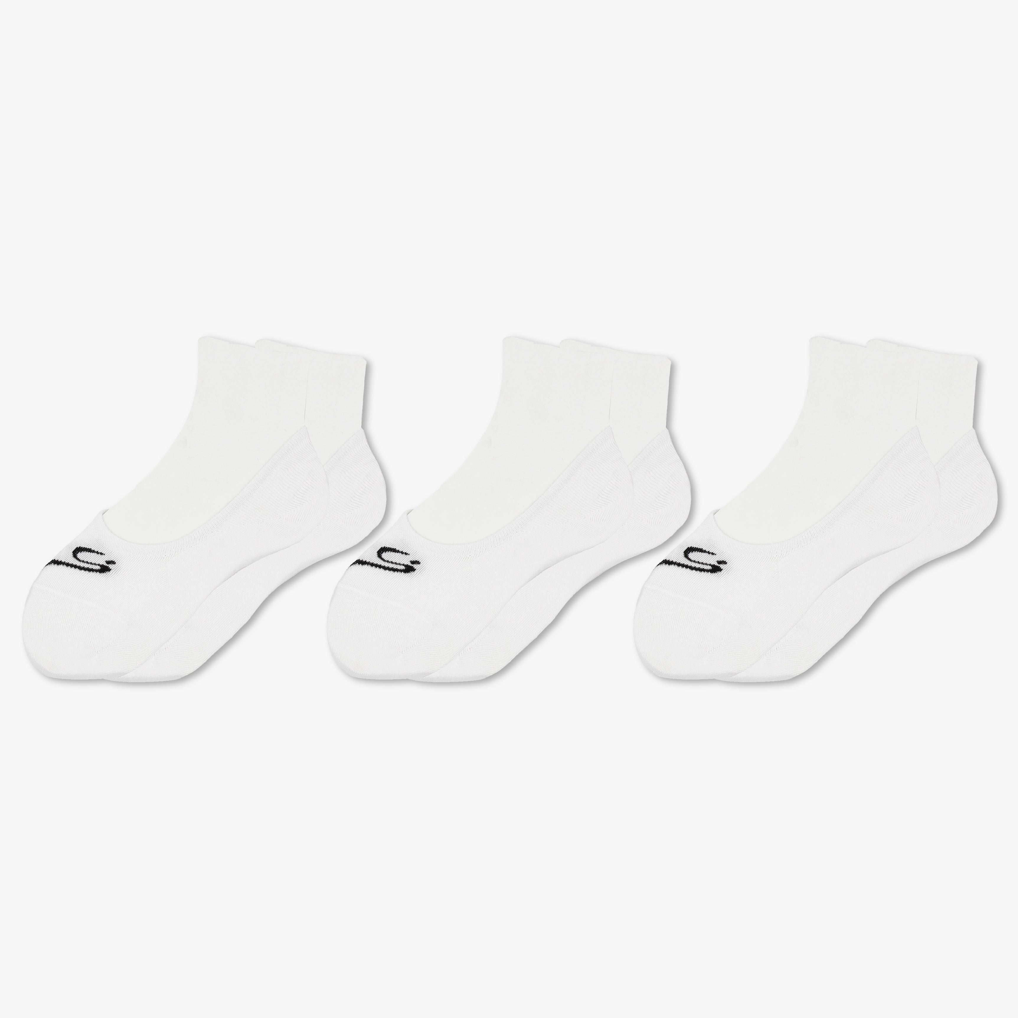STORYi Unisex Everyday Ankle Socks – 3 Pairs (One Size Fits Most, White) HO028554