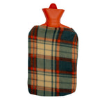Rubber Hot Water Bag with Soft Plaid Fleece Cover – Reusable Hot & Cold Therapy Pack (냉/온 찜질팩)