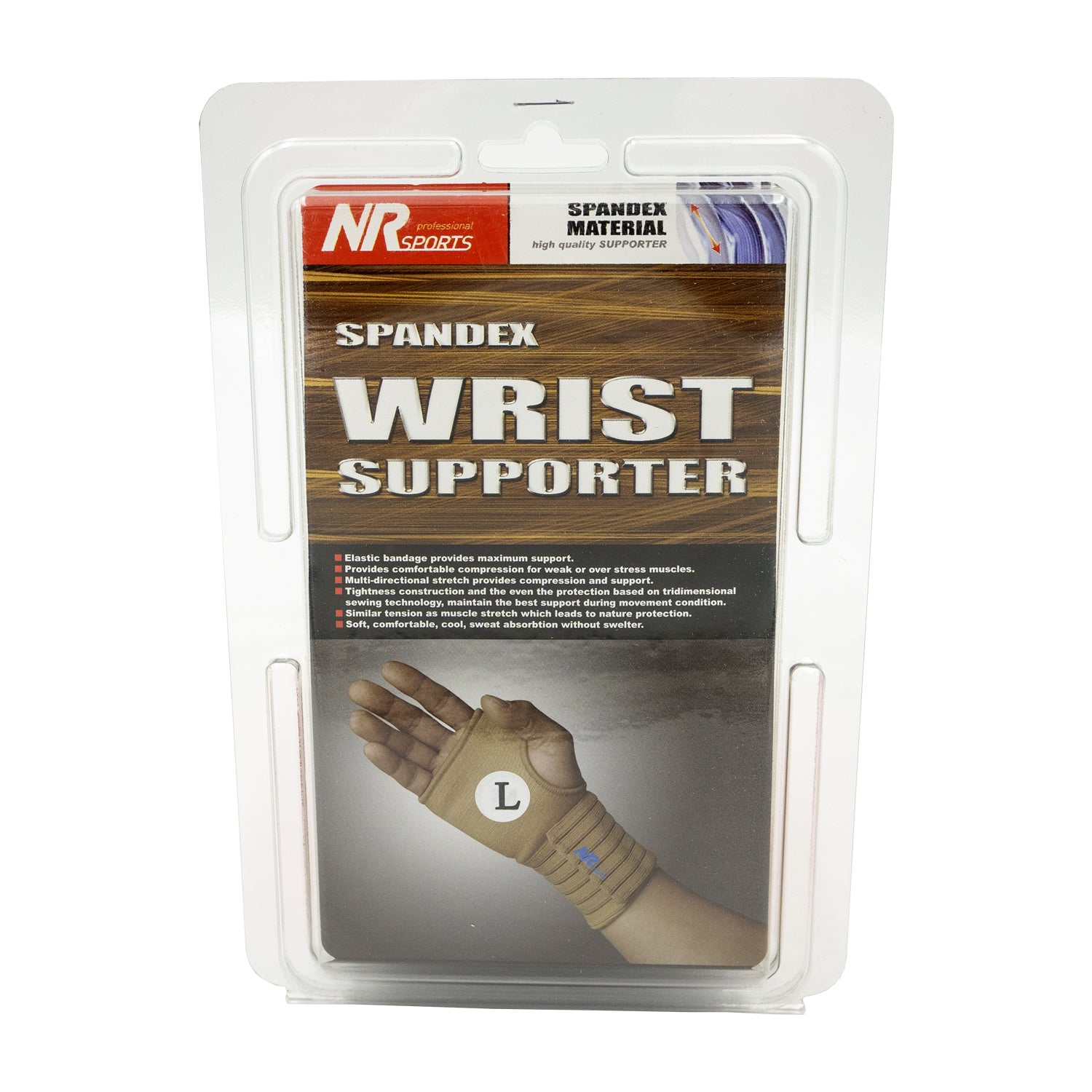 Spandex Full Wrist Support – Large, Compression Wear for Support (HO549001L)