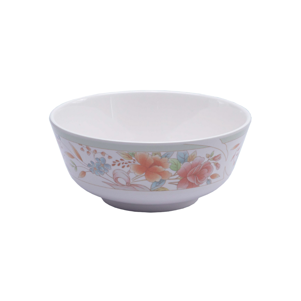 Melamine Floris Rice Bowl 5" – Compact Floral Serving Bowl