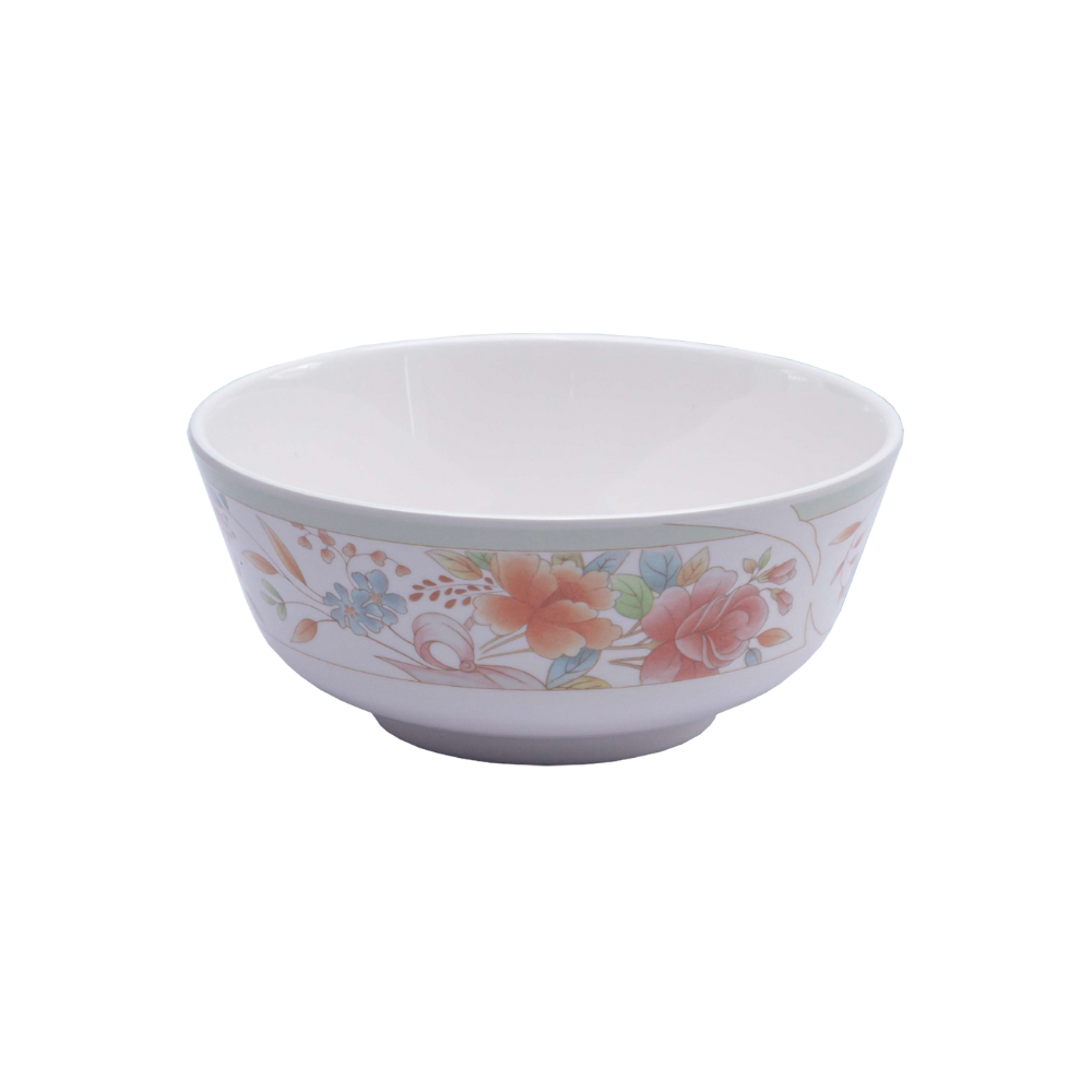 Melamine Floris Rice Bowl 4.5" – Compact Floral Serving Bowl