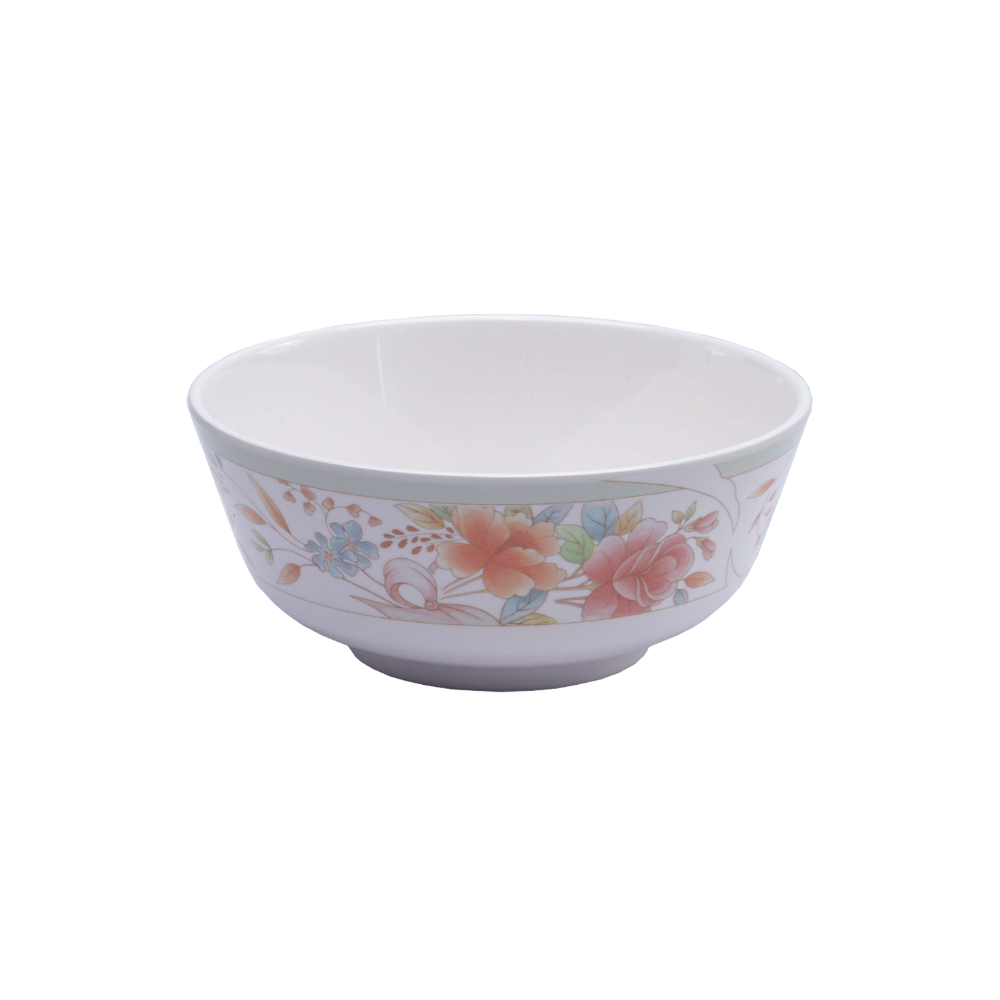 Melamine Floris Rice Bowl 4" – Compact Floral Serving Bowl