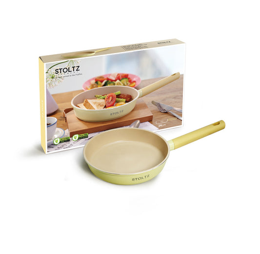 IH Ceramic Frying Pan 24cm Lemon Meringue (KG963298)