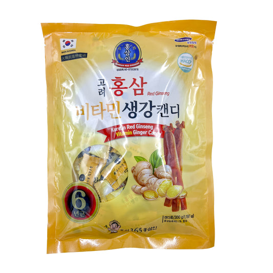 Korean Red Ginseng, Vitamins, & Ginger Candy 365 Days (300g)