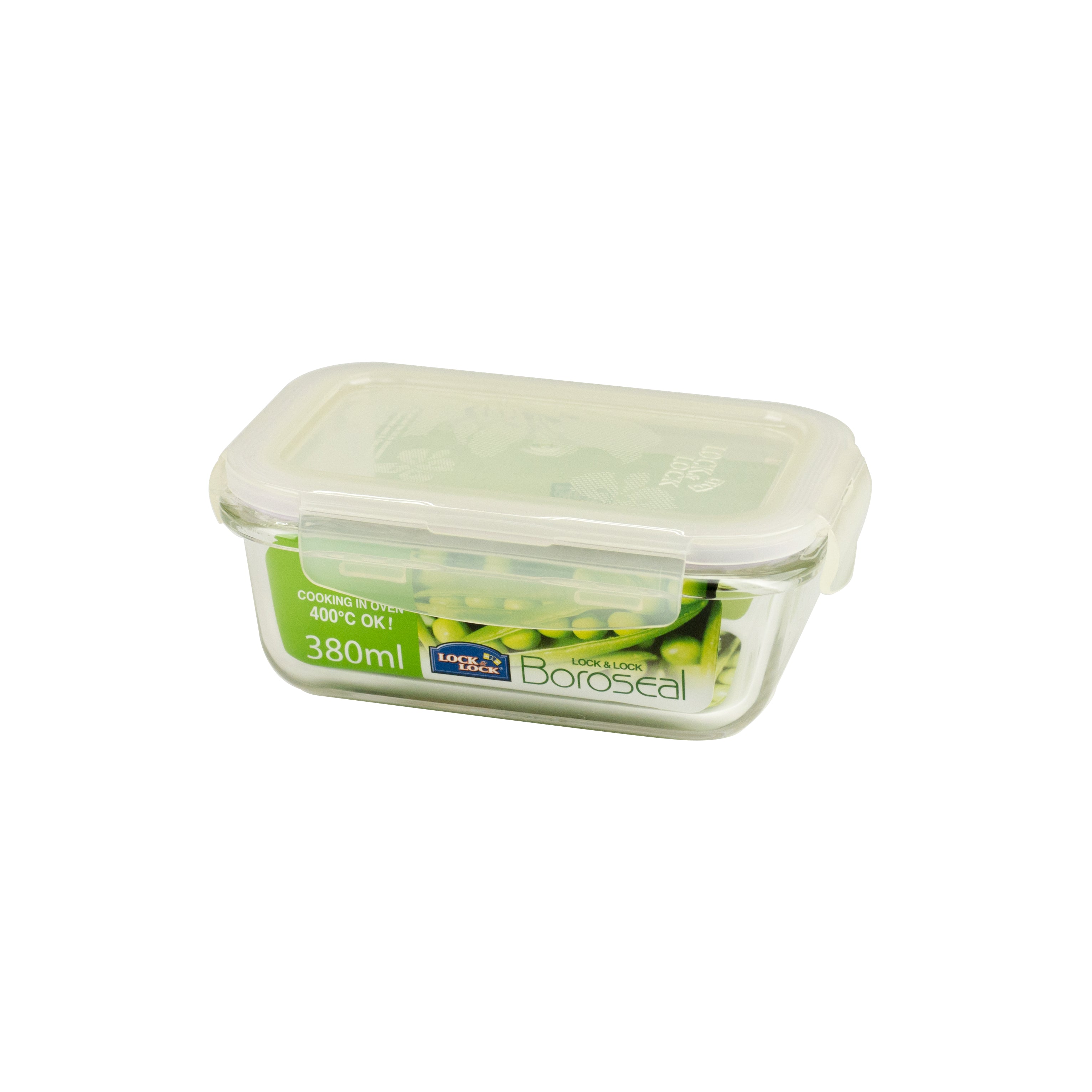 LocknLock Boroseal II Glass Euro Rectangular 12.8oz – Oven-Safe, Airtight Storage