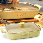 IH Steam Grill Pan 30cm Lemon Meringue (KP963335)