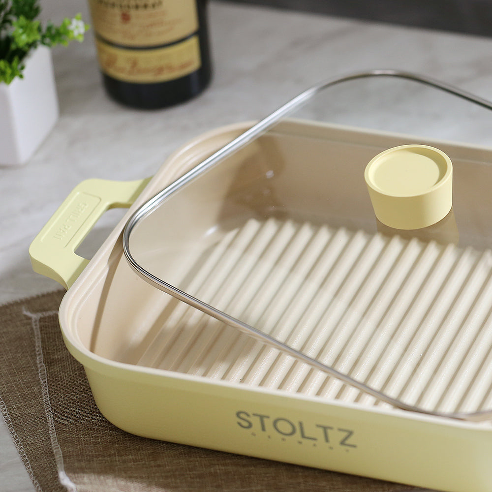 Stoltz Germany IH Steam Grill Pan 30cm Lemon Meringue (KP963335)