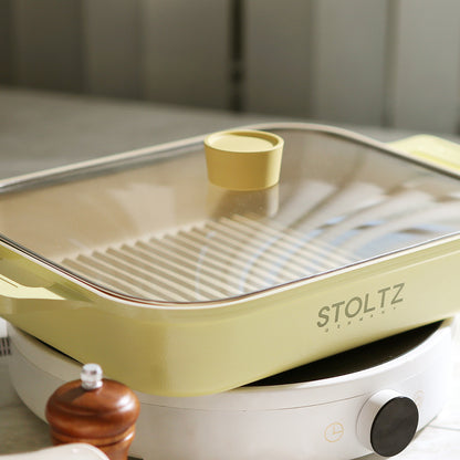 Stoltz Germany IH Steam Grill Pan 30cm Lemon Meringue (KP963335)