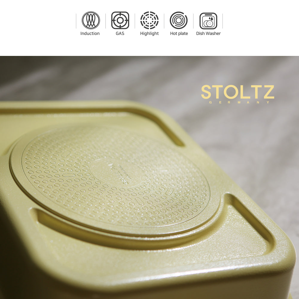 Stoltz Germany IH Steam Grill Pan 30cm Lemon Meringue (KP963335)