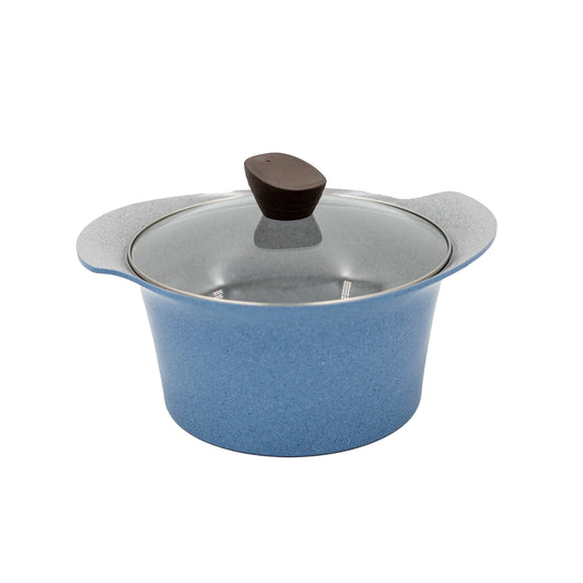 Ecook IH Ceramic Coating Stock Pot Blue 20cm