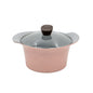 Ecook IH Ceramic Coating Stock Pot Pink 20cm