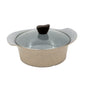 Ecook IH Ceramic Coating Stock Pot Low Beige 24cm