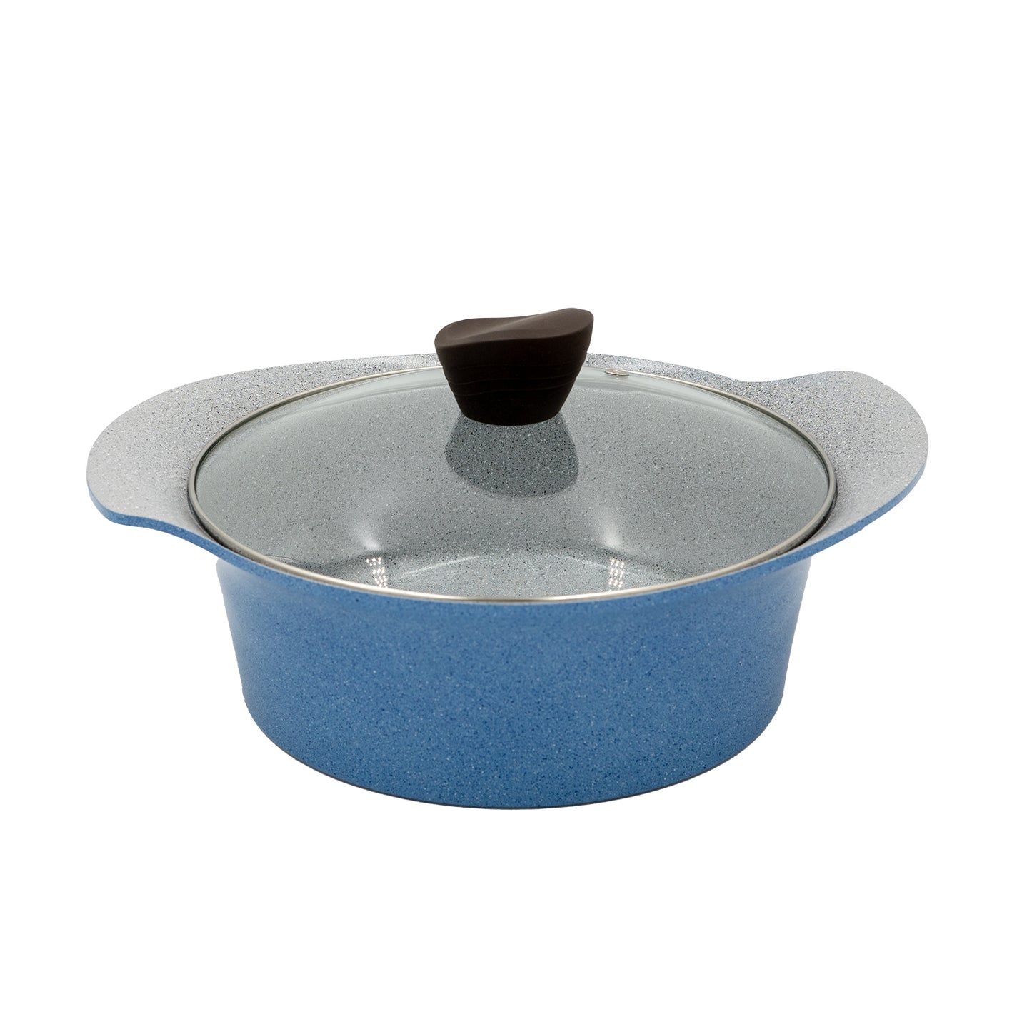 Ecook IH Ceramic Coating Stock Pot Low Blue 24cm