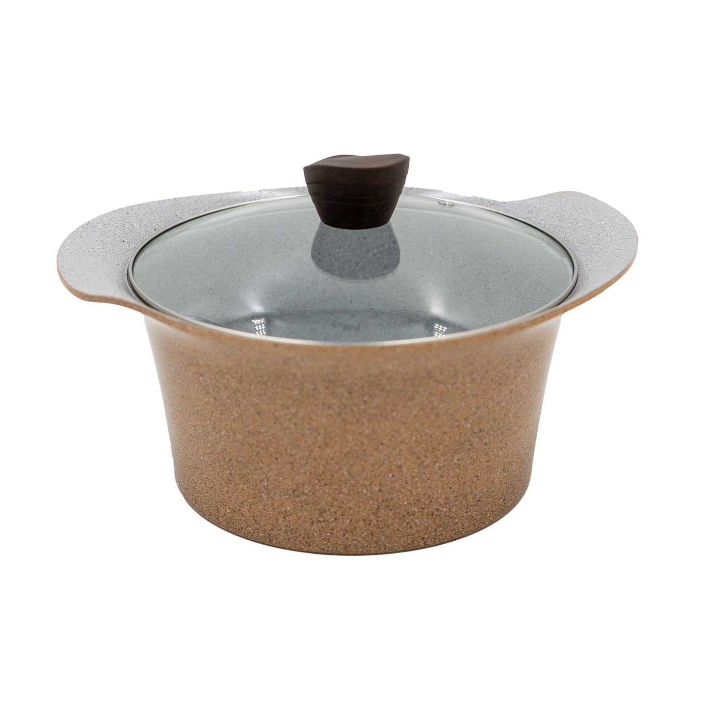 Ecook IH Ceramic Coating Stock Pot Brown