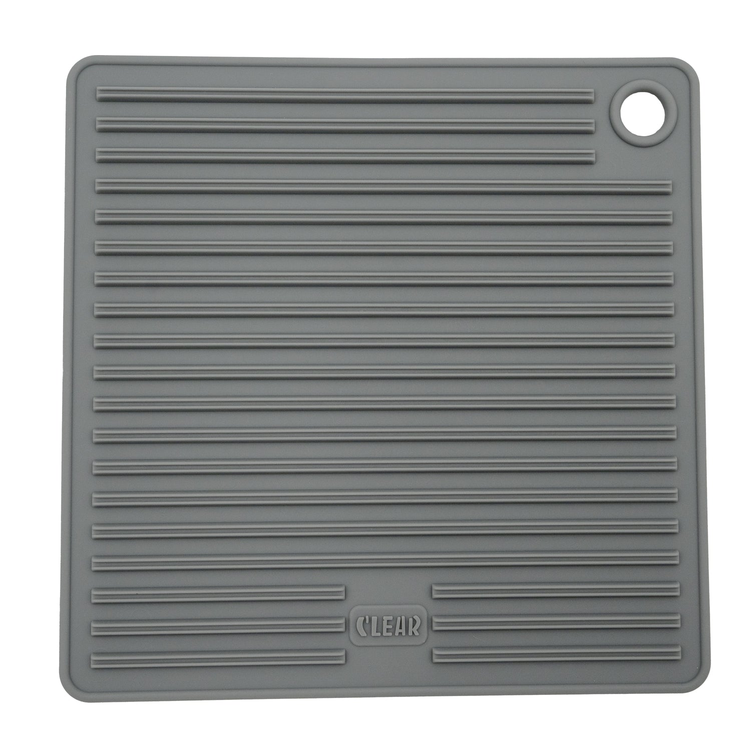 CLEAR Silicone Trivet Pot Mat Square Grey/Pink (KT000592)