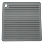 CLEAR Silicone Trivet Pot Mat Square Grey/Pink (KT000592)