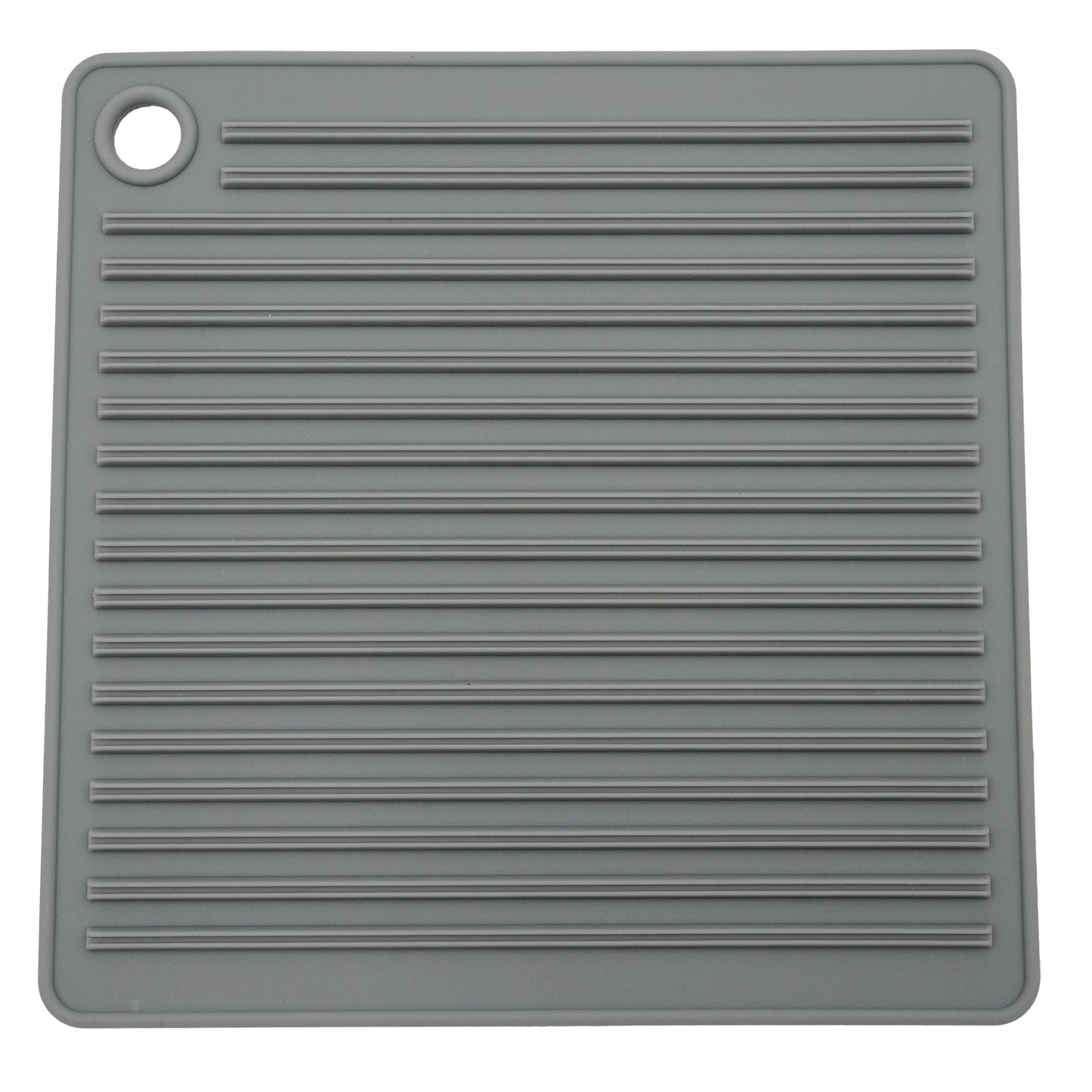 CLEAR Silicone Trivet Pot Mat Square Grey/Pink