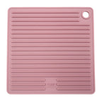 CLEAR Silicone Trivet Pot Mat Square Grey/Pink (KT000592)