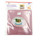 CLEAR Silicone Trivet Pot Mat Square Grey/Pink (KT000592)