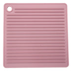 CLEAR Silicone Trivet Pot Mat Square Grey/Pink (KT000592)