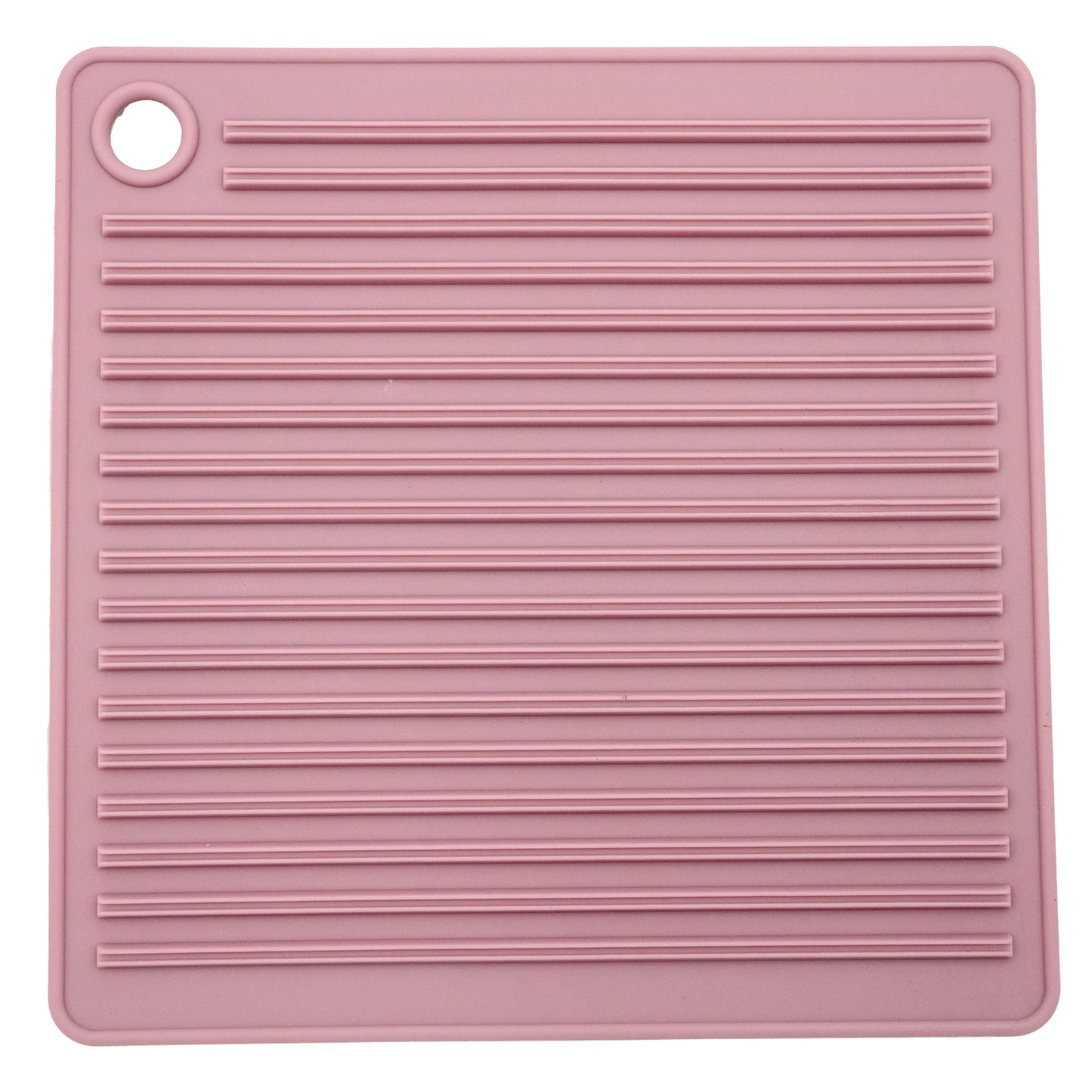 CLEAR Silicone Trivet Pot Mat Square Grey/Pink
