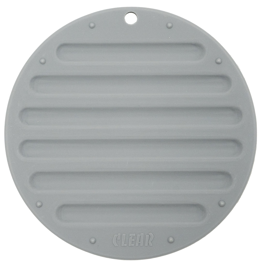 CLEAR Silicone Trivet Pot Mat Round Grey/Pink (KT000622)