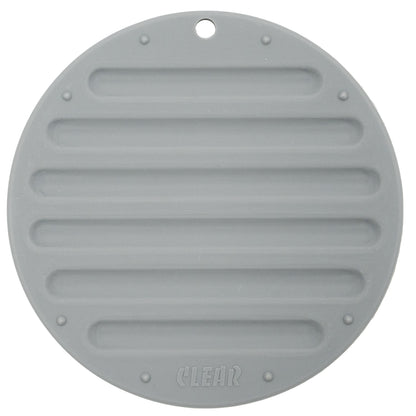 CLEAR Silicone Trivet Pot Mat Round Grey/Pink