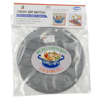 CLEAR Silicone Trivet Pot Mat Round Grey/Pink (KT000622)