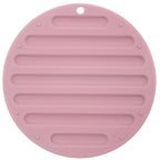 CLEAR Silicone Trivet Pot Mat Round Grey/Pink (KT000622)