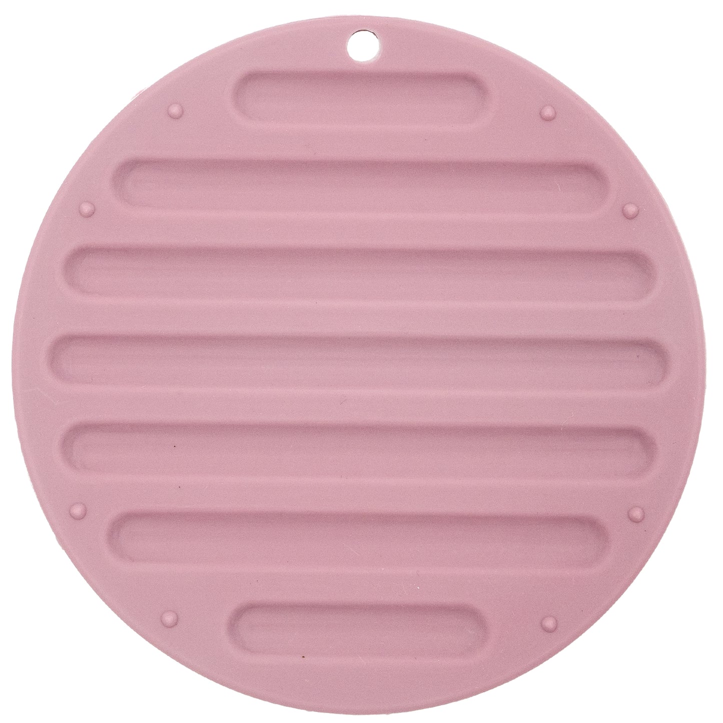 CLEAR Silicone Trivet Pot Mat Round Grey/Pink