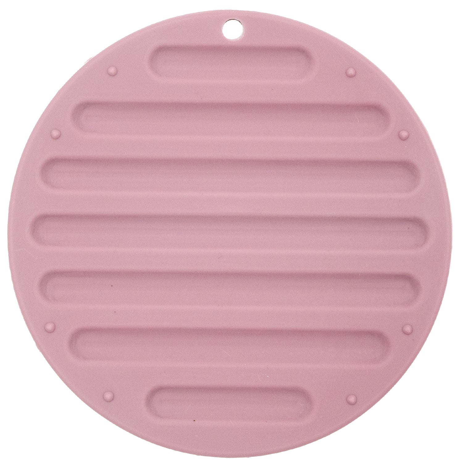 CLEAR Silicone Trivet Pot Mat Round Grey/Pink (KT000622)