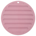 CLEAR Silicone Trivet Pot Mat Round Grey/Pink (KT000622)
