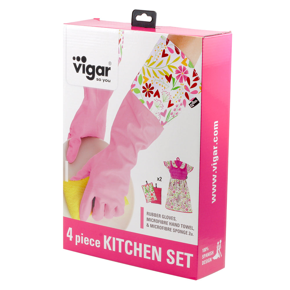 Vigar Kitchen Cleaning Accessories Set White
