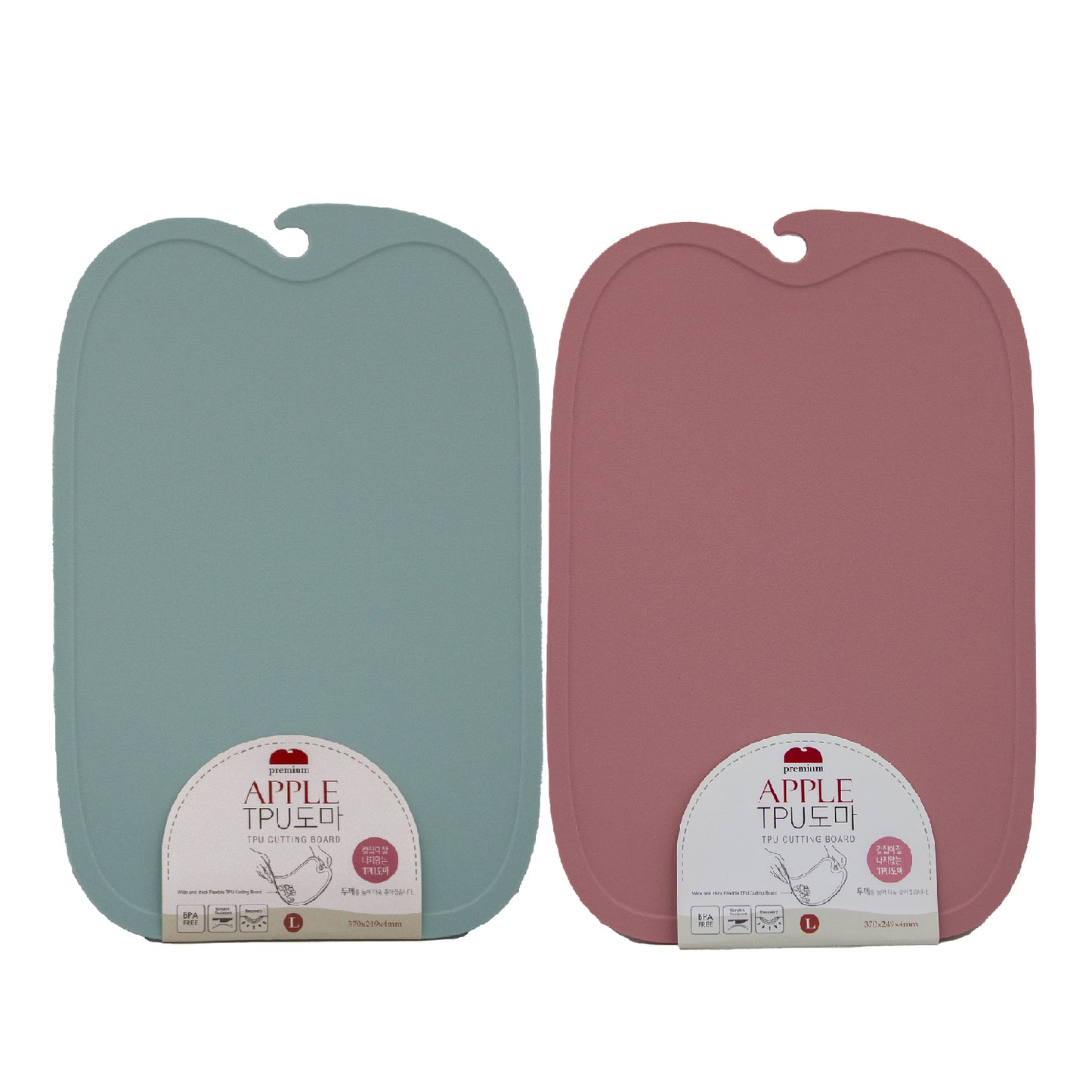 Apple TPU Cutting Board Large - Pink/Mint