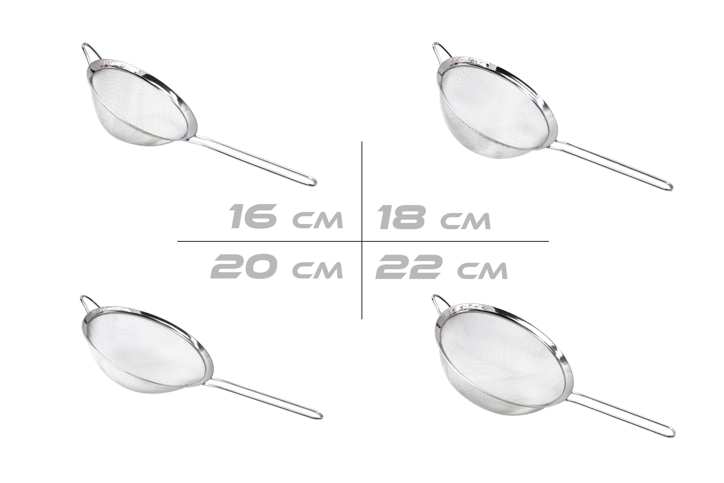 K. Stainless Steel Strainer with Handle 18cm (KT480035)