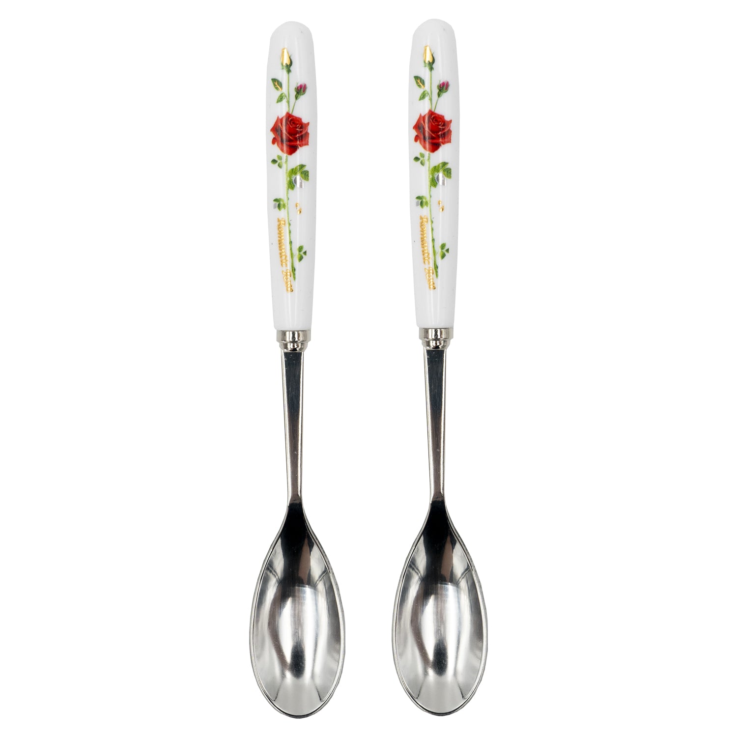 AT Gold Rose Tea Spoon 2pcs – Luxury Gold Finish